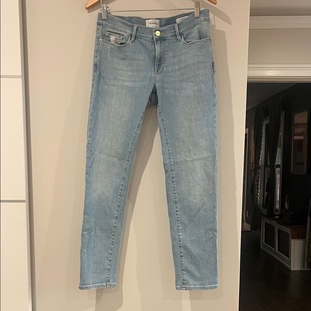 Frame Denim Light Wash “Le Garcon” Jeans